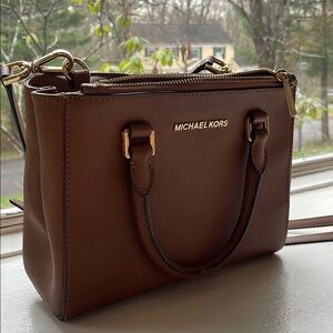 Michael Kors Cognac Brown Leather Handbag